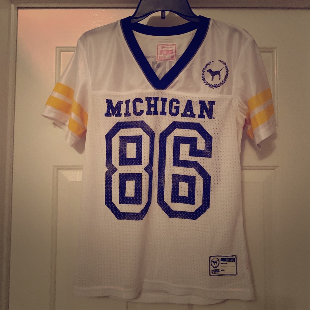 COPY - Pink UofM Michigan Football Jersey